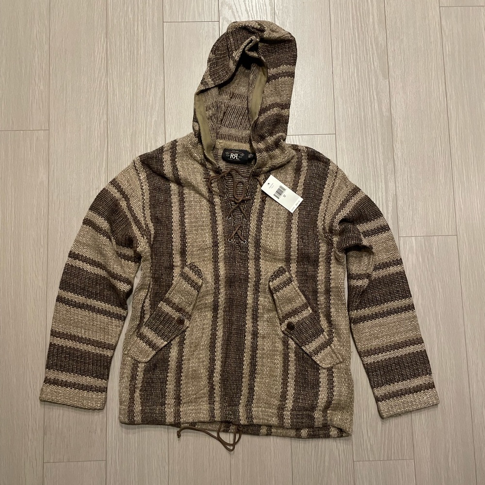 RRL Pullover Hooded Sweater.  NWT.